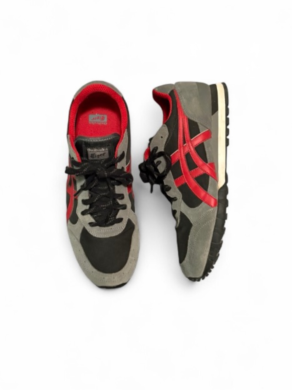 Onitsuka Tiger by Asics Colorado 85 Gray and Red Low-Top Sneakers
